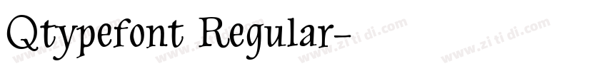 Qtypefont Regular字体转换